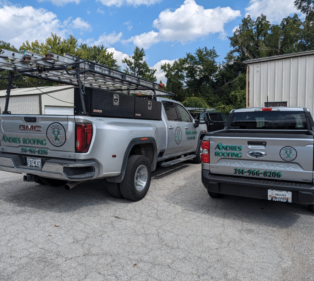 Andres Roofing Trucks