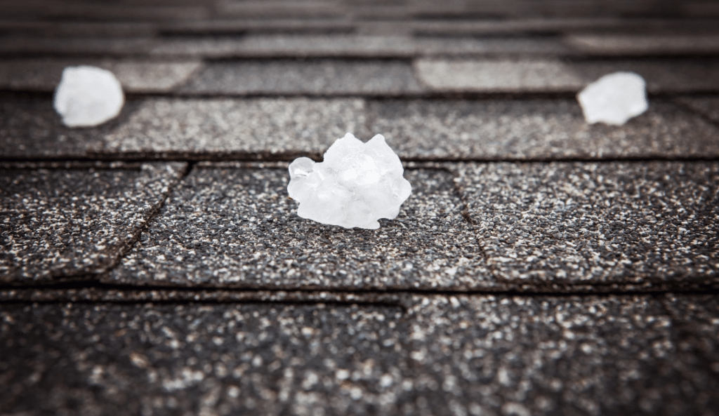 Hail Chunks on a Roof