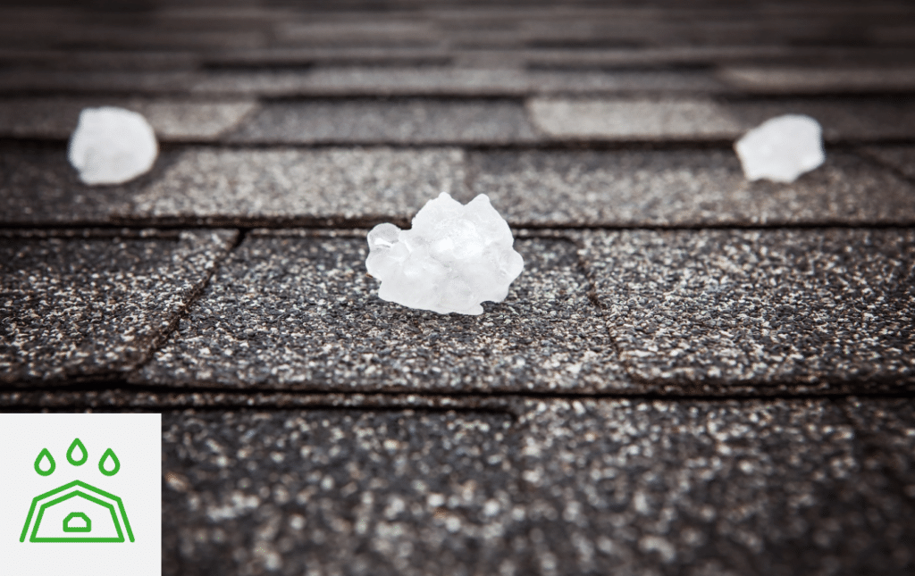 Hail on Roofing Shingles