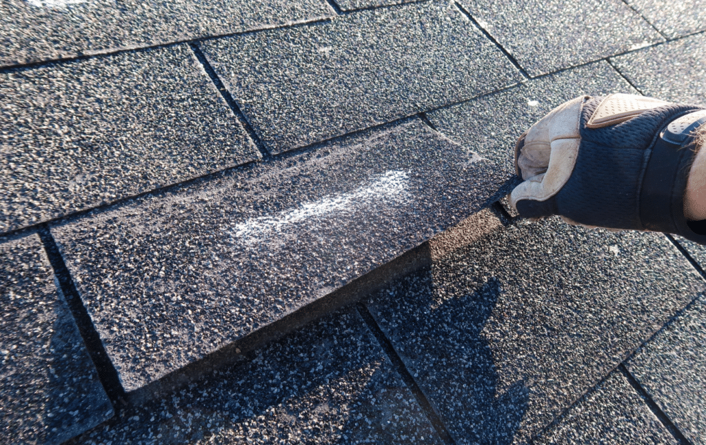 Roofer Repairing Shingles