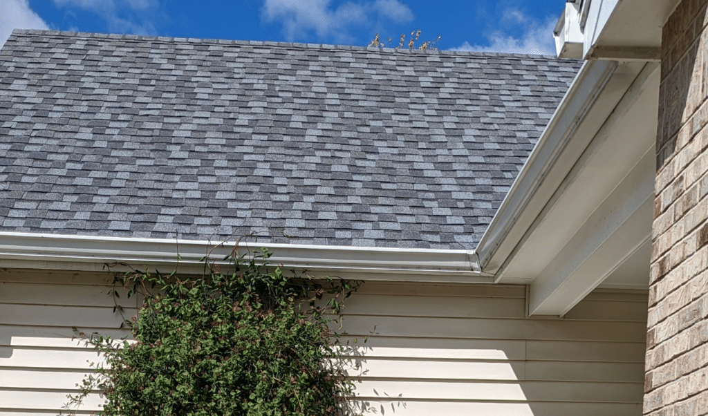 White Gutters on a Residential home